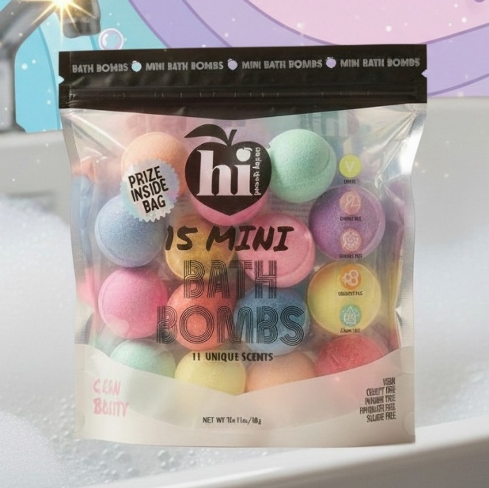 hi5 15 Mini Bath Bombs - Multicolor Mini Bath Bomb Set